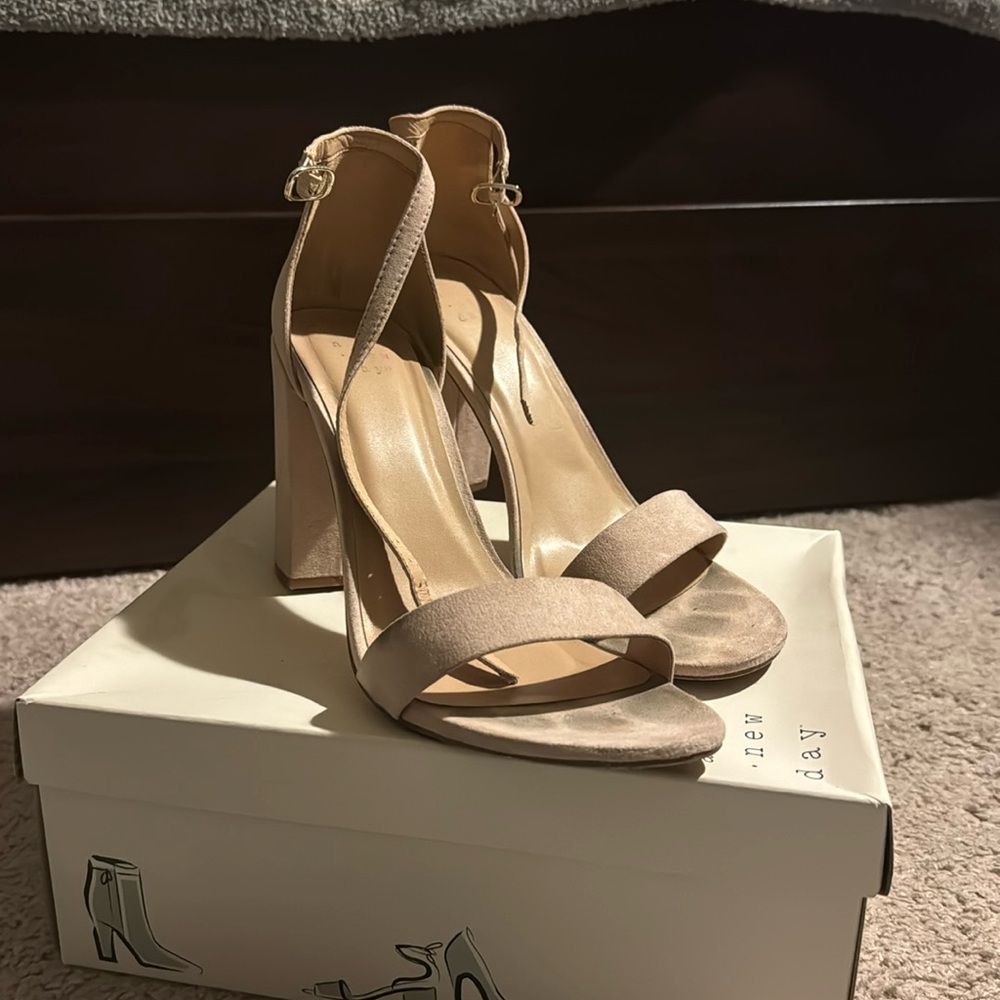 Beige wedges